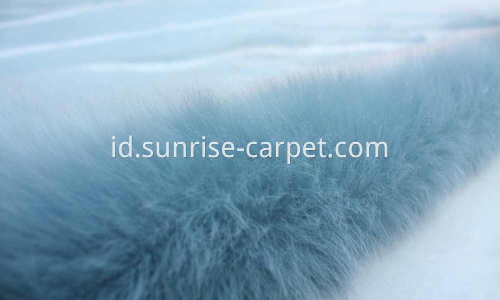 Imitation Fur with design BLue and white color